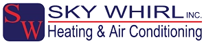 Sky Whirl Inc. Heating & Air Conditioning Logo