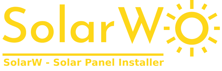 SolarW - Solar Panel Installer Logo