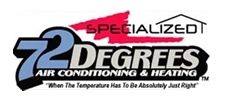 Specialized 72 Degrees Air Conditioning & Heating Logo