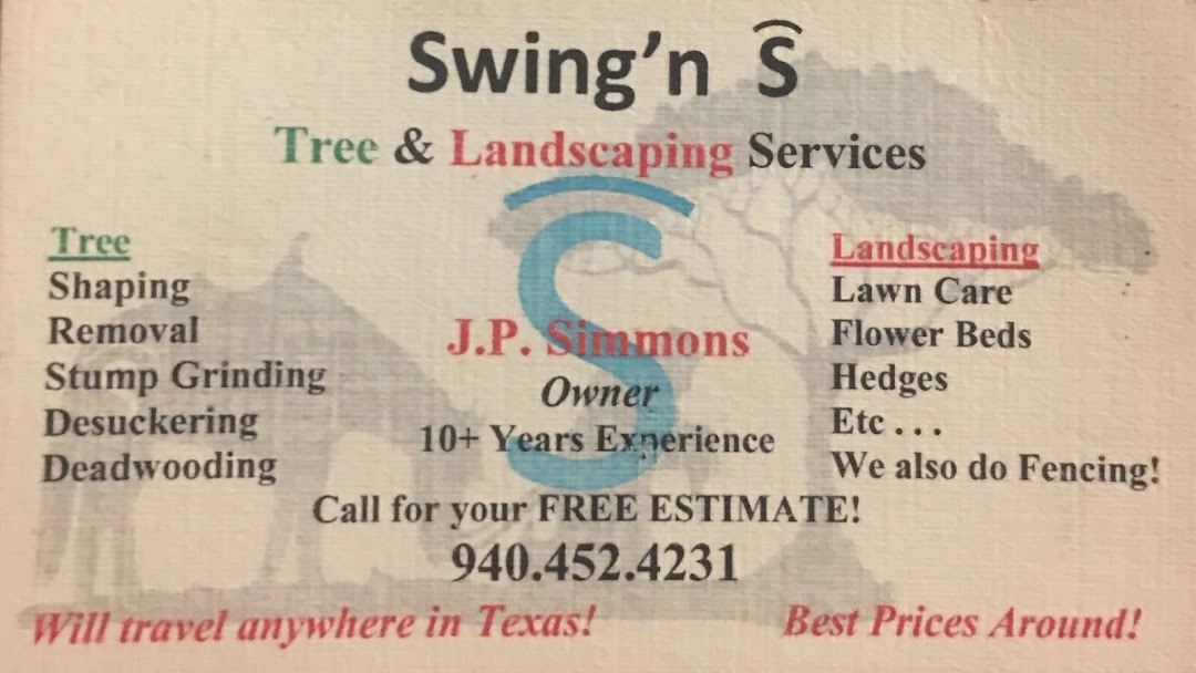 Swing’n s tree and landscaping Logo