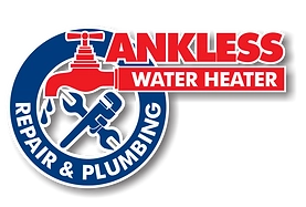 Tankless water heater repair and Plumbing Logo