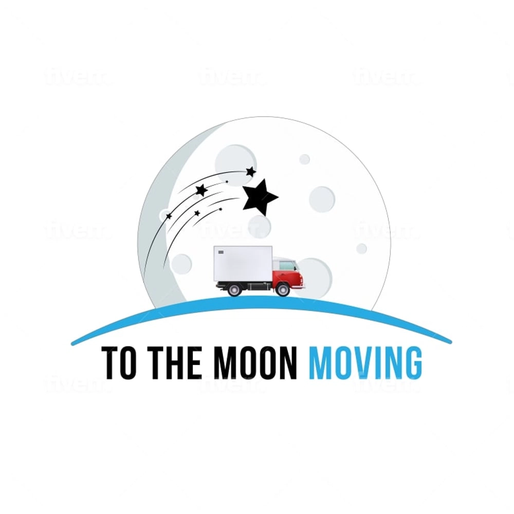 To The Moon Moving Logo