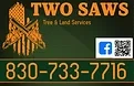 Two Saws Tree and Land Logo
